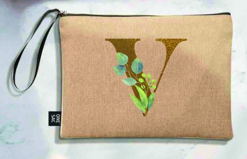 Tote bag lettre v - cadeaux de mariage